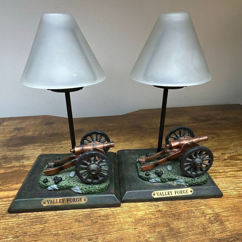 Valley Forge Souvenir Cannon‎ Tea light Mini Lamp set of 2